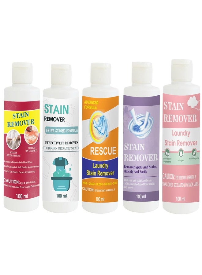 TOOVUS Stain Remover Combo Pack of Red, Doll, Orange, Purple and Pink Stain Remover | Multi-Surface Cleaning Solution for Clothes, Fabrics, Upholstery (100 g Each) - Image 1